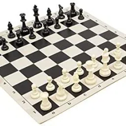 Tournament Chess 17'' x 17'' Vinyl Foldable With TWO EXTRA QUEENS 10 cm Chess Board-image-11
