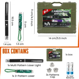 FIDDLERZ 2-in-1 Multipurpose Laser Light Pointer with Carrying Case for Kids and Adults image 3