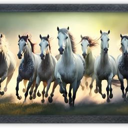 Horse Painting For Wall Mount wall For Gift Happy Brithday us Digital Reprint 13 inch x 10 inch Painting-image-65