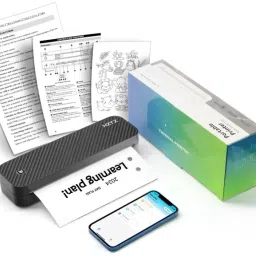 HZTZ A4 Printer Bluetooth Wireless, Inkless Thermal Smart Printer Compatible With Tatoo Printing, Android iOS Smartphone with 5pcs A4 Thermal Roll image 2