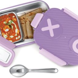 Wondermeal Big Inner Steel PU Insulated 680 ml Leak Proof Side Lock Tiffin Box 2 Containers Lunch Box-image-69