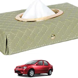 Cross-Beige Tissue Box Leatherette-495 Vehicle Tissue Dispenser-picture-8