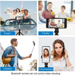 FITRIC R1s Bluetooth Selfie Sticks with Remote and Selfie Light, 3-in-1 Multifunctional Selfie Stick Tripod Stand Compatible with iPhone/OnePlus/Samsung/Realme & All Smartphones/Go Pro Bluetooth Selfie Stick image 5