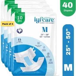 Classic Tape Style | Unisex | Medium | Waist Size (25-50 Inch) | Pack of 4 | Adult Diapers - M-image-38