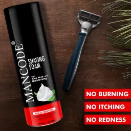mancode Shaving Foam for Men Shave Foam Minimizes risk of nicks cuts & razor burn image 5