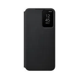 SAMSUNG Smart Clear View Polycarbonate & Polyurethane Flip Cover for SAMSUNG Galaxy S22+ 5G (Anti-Microbial, Black)-picture-2