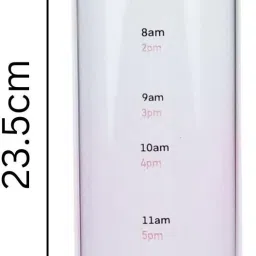 moozico Glass Bottles with Hourly Time Marker, Leak Proof, Reusable, BPA Free 500 ml Bottle image 4