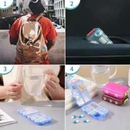 14 DAY 10 COMPARTMENT TRAVELLING PILL/MEDICIAN BOC Pill Box-43
