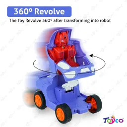 toyco Convertible from Car to Robot Friction Powered Toy Combo Car Set for Kids_ image 4