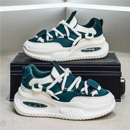 Men'S Shoes Breathable Sports & Leisure Trendy Versatile Thick-Soled Heightening Sneakers For Men-image-1