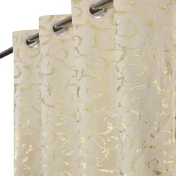 152.4 cm (5 ft) Velvet Room Darkening Window Curtain (Pack Of 2)-picture-14
