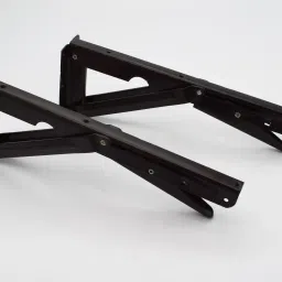 rab FOLD BKT MS, Down Table or fold Down Racks (Brown,Size:-12",300MM, 4Pcs of 2Set) 20,10,10 Shelf Bracket image 2