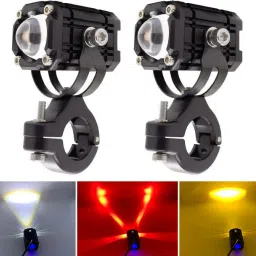 Universal HK Motorcycle LED Spotlight Headlight three color LED Lens Fog Lamp Motorbike LED (12 V, 30 W)-25