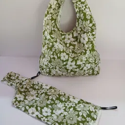 Cotton Green Grocery Bag/ Shopping Bag with Handel Grocery Bag-25