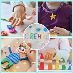 toyporium Set Of 24 Colorful Soft Fluffy Foam Creative Art & Craft Air Dry Clay For Kids24 image 3