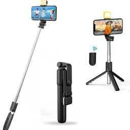 NKL Perfect Strong Selfie Stick Design with Light, Multi Purpose Use Bluetooth Remote_68 Bluetooth Selfie Stick-picture-15