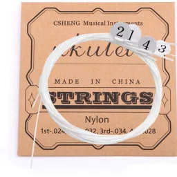 4 White Nylon Ukulele Strings Set Replacement Ukulele Strings True Tone, 1-A,2-E,3-C,4-G for Soprano, Concert, Tenor Concert Ukelele Strings-41
