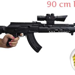 90 CM LONG TOY BLACK GUN FOR BOY Darts & Plastic Bullets-28