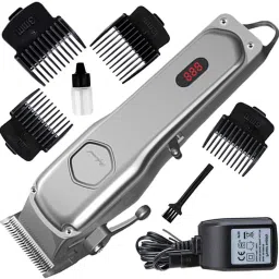 YTGH Hair Shaving Tool Stainless Steel Panel Clipper Rechargeable Cutting Appliances Grooming Kit 60 minRuntime 4 Length Settings-image-51