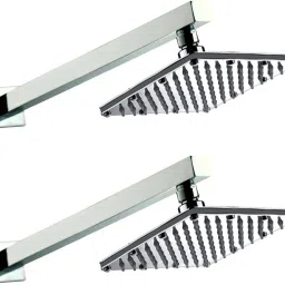 6x6 Inch Sandwich Rainfall Overhead Shower With 15 Inch Long Arm - Set of 2 Pieces Shower Grab Bar-image-93