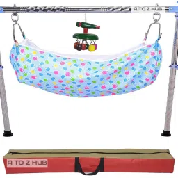 folding Unisex Baby Cradle/ghodiyu/Swing With Hammock cloth-87