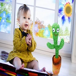 binox Dancing Cactus & Talking Toy ,120+ songs, Repeating, Mimicking, Recording, Led image 3