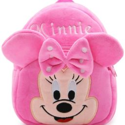 Pink Minnie Mickey Mouse design kids school bag 14inche for 2 to 5 age School Bag (Pink. 12 L) Plush Bag (Multicolor, 14 inche) School Bag (Multicolor, 15 L) School Bag-2