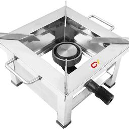 Stainless Steel Single Burner Square Commercial Gas Stove Bhatti Stainless Steel Manual Gas Stove-image-25