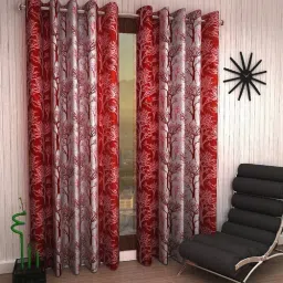 152 cm (5 ft) Polyester Semi Transparent Window Curtain (Pack Of 2)-14