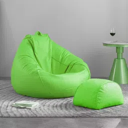 4XL Bean Bag with Footrest Ready to Use with Beans Bean Bag FootstoolWith Bean Filling-3