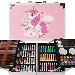 pepstter Unicorn Print Pink Color Kids Art Drawing Set Art-picture-28