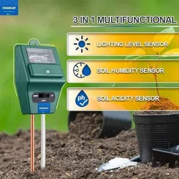 freshdcart 3-in-1 Soil Test Kit and garden tool set Lig ht & Moisture, Plant Tester combo Soil PH Meter image 4