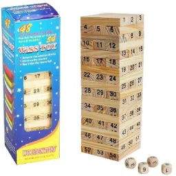 inos Wooden Tumbling Tower Blocks, Wooden Blocks Stacking Maths image 4