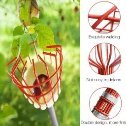 hannea Fruit Picker Tool, Fruit Picker with Basket and Pole Easy to Assemble & Use Garden Tool Kit image 4