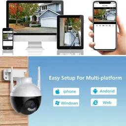 IC PLUS Round Outdoor Smart WiFi Wireless IP 2-Way Audio Colored Motion Track 3.3 IP Camera Camera image 4
