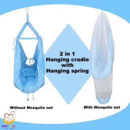safechamp Roxy Baby Swing Cradle With Mosquito Net , Pillow And Spring image 2