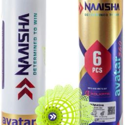 AVATAR 360 Badminton Racket Bats Outdoor Indoor Training Nylon Shuttlecock Nylon Shuttle - Yellow-image-29