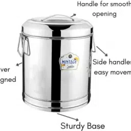 mintage A Set of 2 Storage Box/ Drum Plain (8No + 10No) ( 5 Ltrs & 10 Ltrs) SBD810 12 L Drum image 5