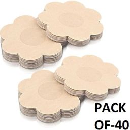 40 Pcs Cotton Nipple Covers Disposable Nipple Breast Covers for Women Breast Nursing Breast Pad-image-59