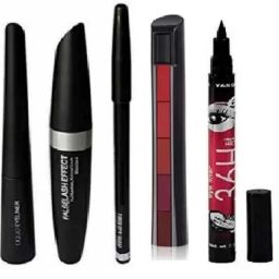 Combo Waterproof Eyeliner, Mascara, Eyebrow Pencil,Lipstick,eyeliner 4 ml-image-91
