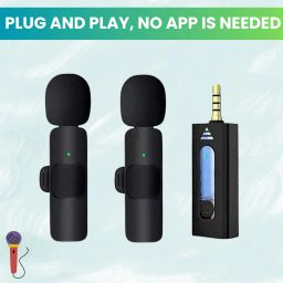 K35 Wireless Mic With Collar Microphone forYoutube/Voice Recording/InterviewZ201 Microphone-image-85
