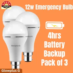 12W Rechargeable Emergency Bulb Pack of 3 | Easy Fit B22 Base Bulbs 3 hrs Bulb Emergency Light-28