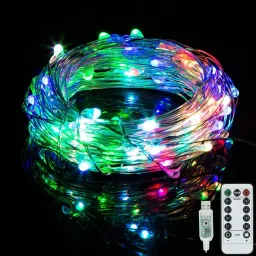 50 LEDs 5 m Multicolor Color Changing, Flickering, Steady String Rice Lights-42