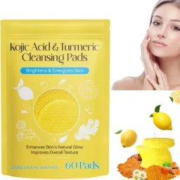 Turmeric & Kojic Acid Face Cleansing Foaming Pads for Dark Spots Face Shaping Mask-image-51