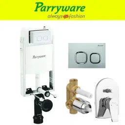 Half Frame Concealed Cistern, with divater body upper part set of 1 pic 105 Dual Flush Tank-picture-6