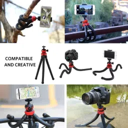 MOBONE Octopus Tripod Flexible Waterproof Extra Thick & Strong with Mobile Holder for All Smartphone, Action & DSLR Camera's Use of Photography, Video Recording Vloging YouTube Tripod Tripod Kit image 5