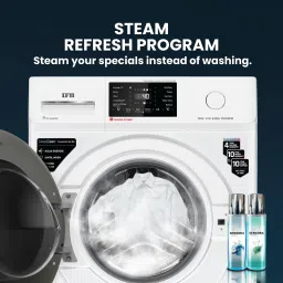 ifb 6 kg 5 Star with Steam Refresh program, 9 Swirl Wash, Eco Inverter, Powered by AI with Power Steam Fully Automatic Front Load with In-built Heater White, Black image 5
