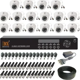 MX CCTV Cameras Kit 16 Channel Analog System with BNC DC pin & 1 DVR - Set 50 Security Camera-27