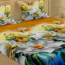 140 TC Microfiber Double 3D Printed Flat Bedsheet-image-12