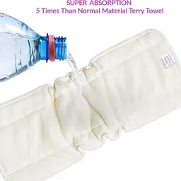 bembika 5 Layer Bamboo Terry Inserts with Gussets Liners Natures Cloth Diaper Liner, Wetfree Reusable Washable Cotton Diaper Nappy Inserts for Baby Cloth Diapers (Set of 2) image 5